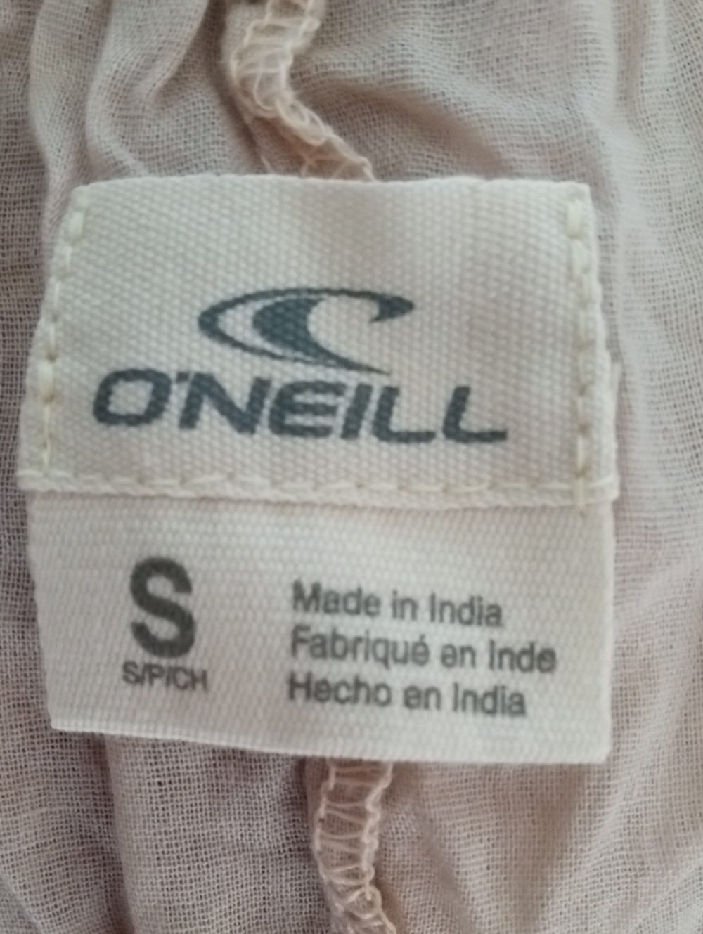 O'Neill Floral Spaghetti-Strap Mini Dress in Cream and Peach Hues. Size Small - Picture 2 of 15